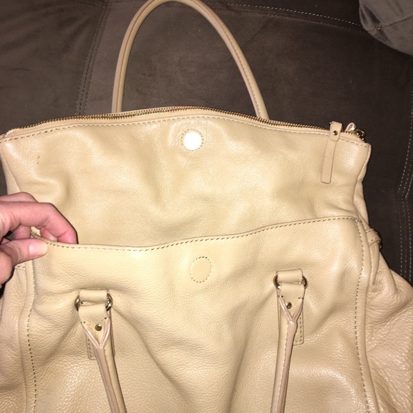 Kate Spade Pebble Leather Cream Satchel - Picture 2 of 4